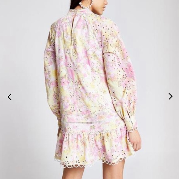 River Island high neck bride tie dress - Picture 2 of 10